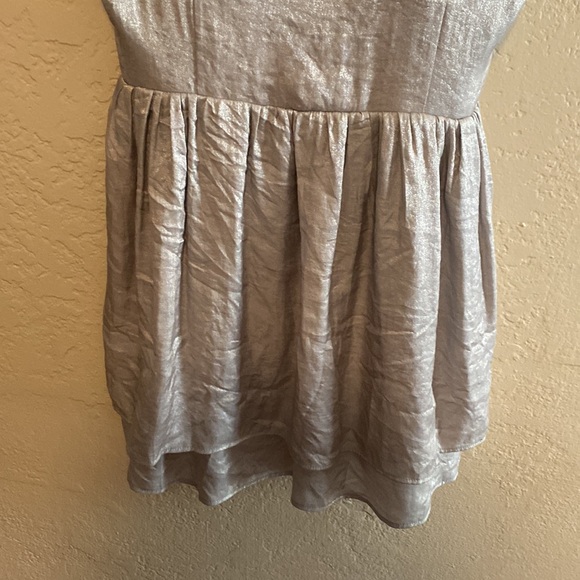 XXI Dress Silver Shimmer Mini Dress Size Medium - Picture 3 of 12